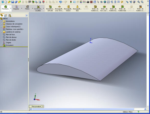 3D modeling wing